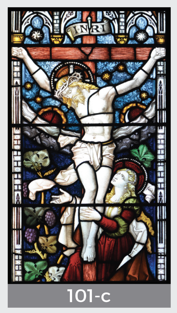jesus stained glass prayer card
