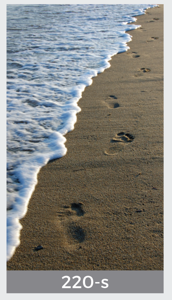 footprints in the surf prayer card