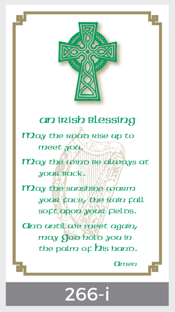irish blessing prayer card
