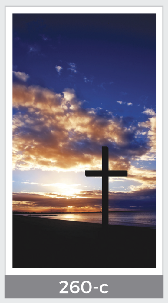 silhouette of cross prayer card