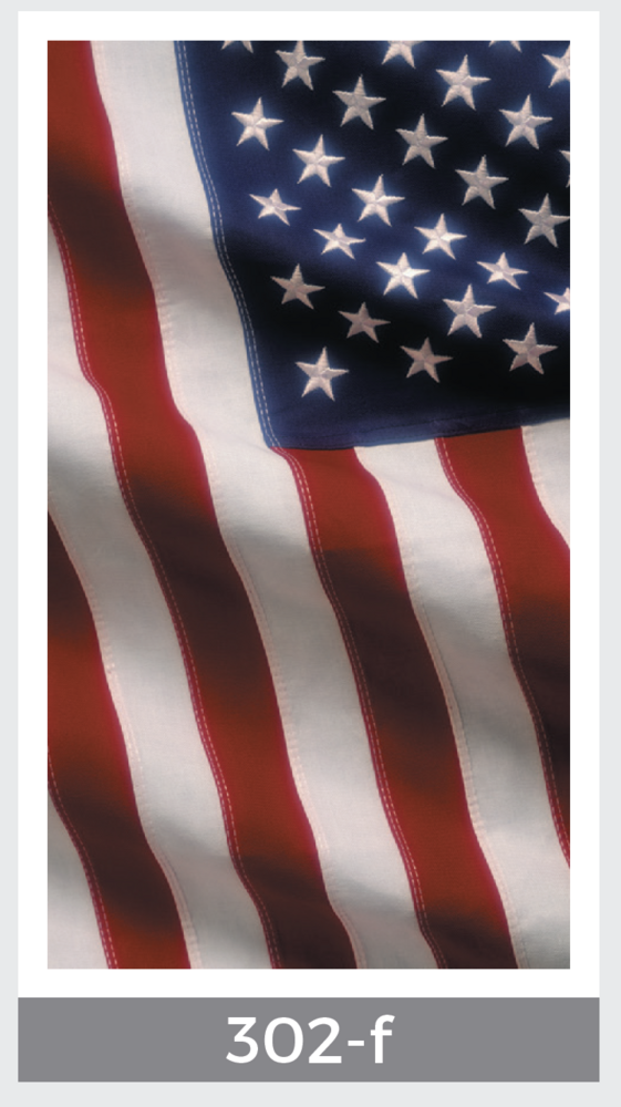 american flag with ripples prayer card