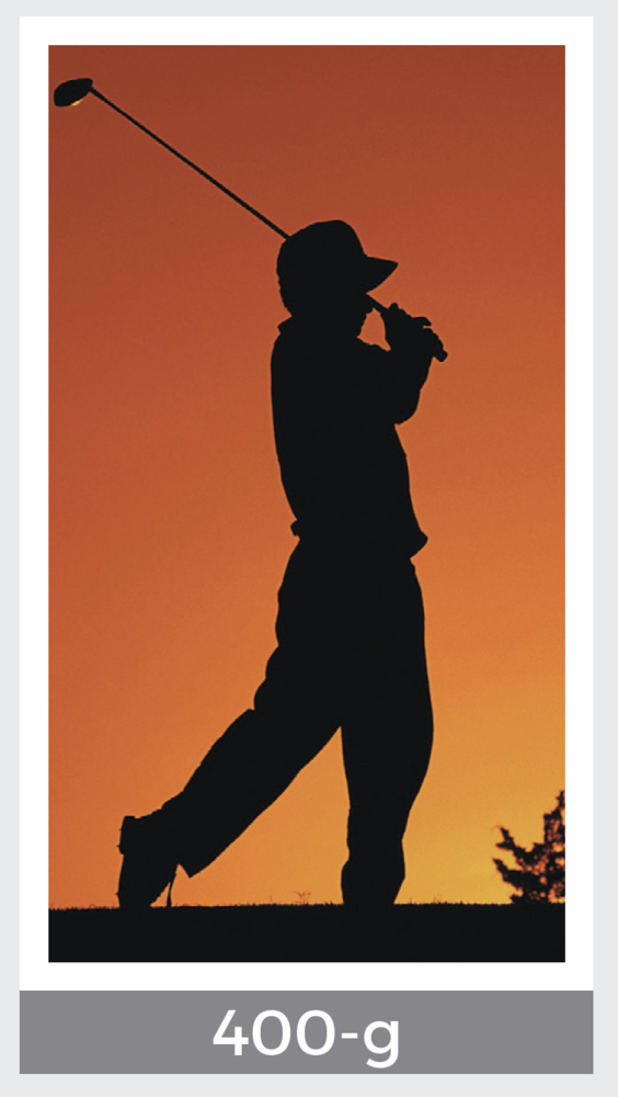 silhouette of golfer prayer card