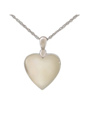 Stainless Steel Mother of Pearl Heart - $75
