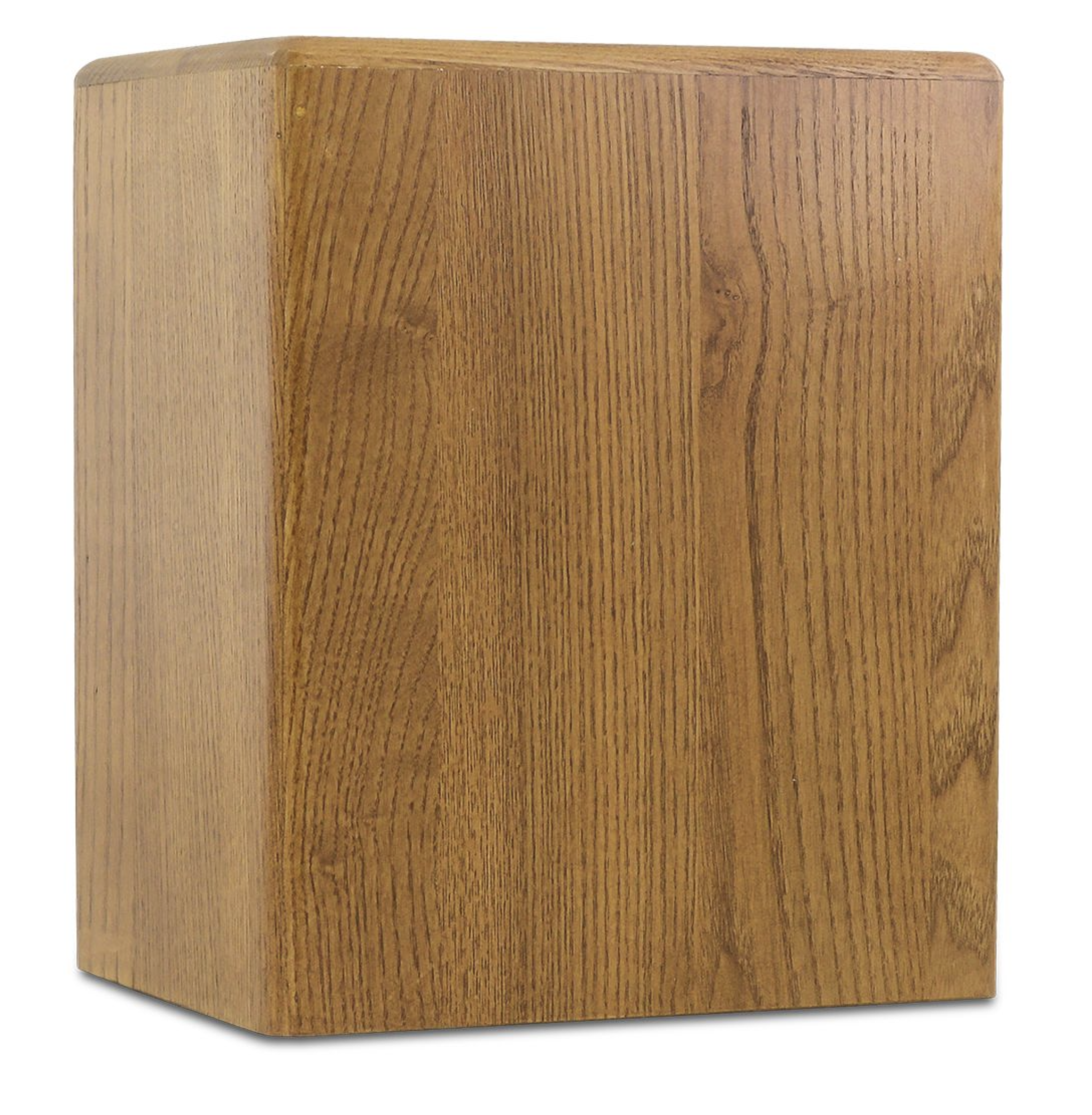Sansa Vertical Wood Urn with Rustic Look - $150