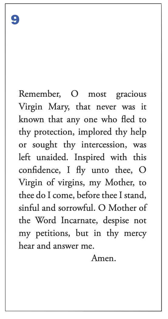 Prayer Verse 9
Remember O most gracious Virgin Mary