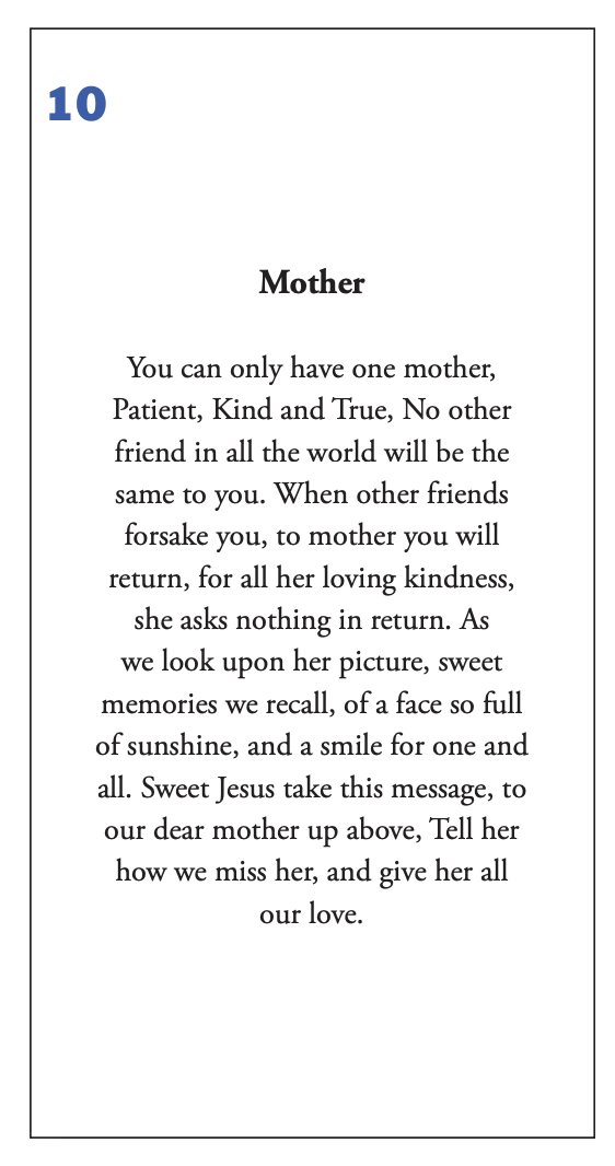 Prayer Verse 10
You Can Only have One Mother