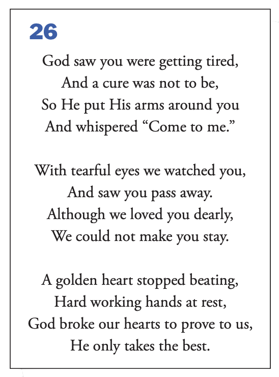 Prayer Verse 26
God Saw You Were Getting Tired