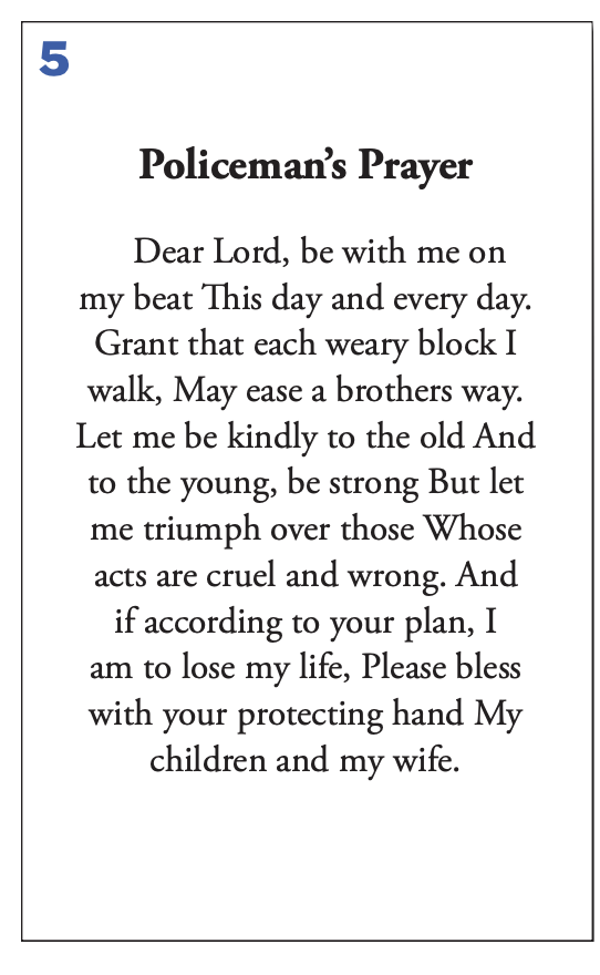 Prayer Verse 5
Policeman's Prayer