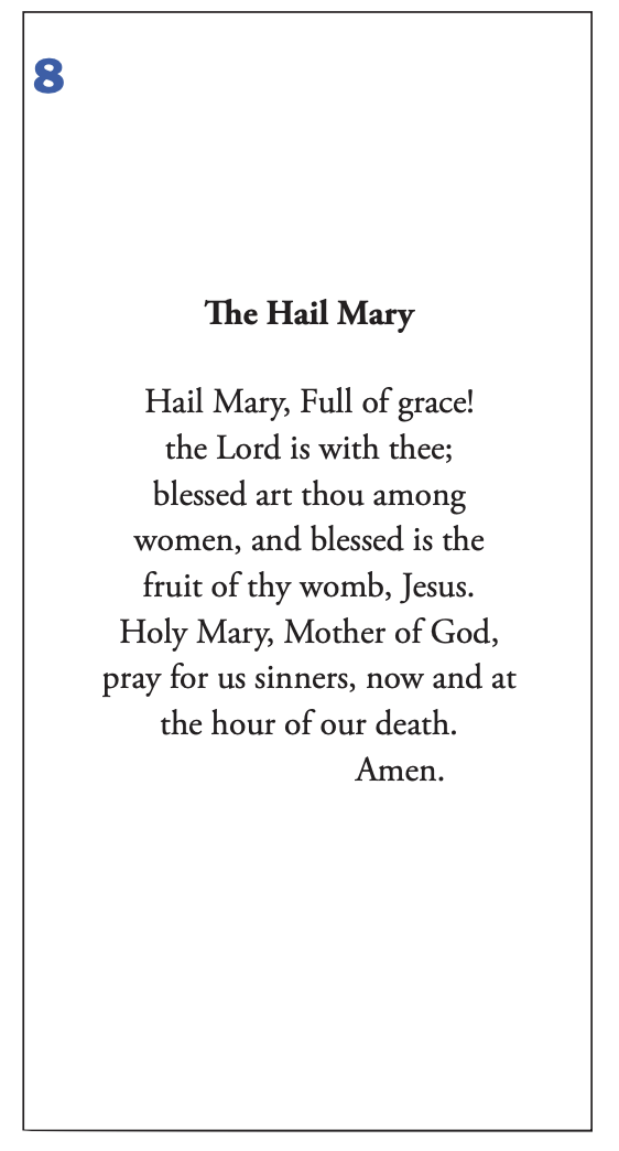 Prayer Verse 8
The Hail Mary